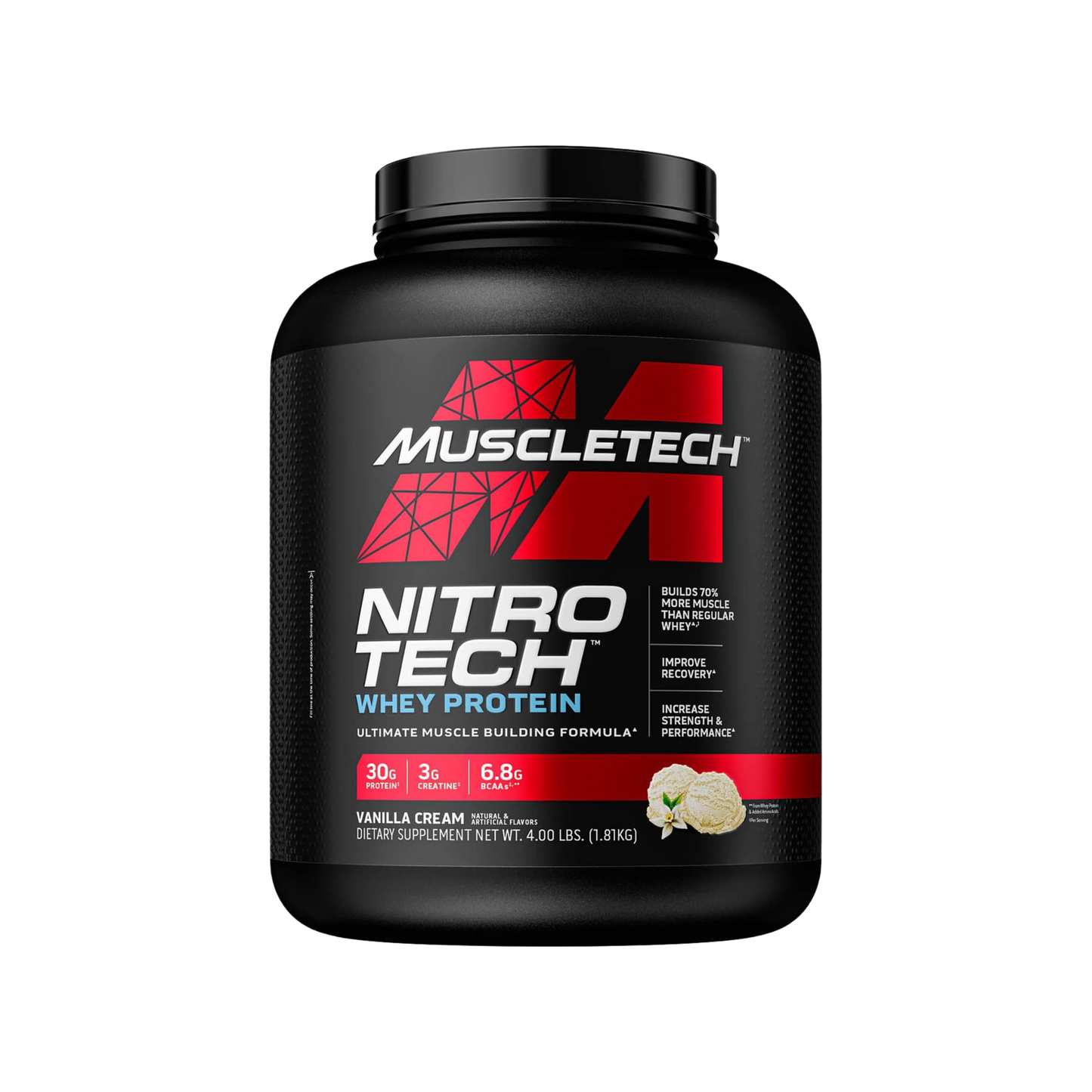 Muscletech Nitro Tech Whey Protein, 4LBS