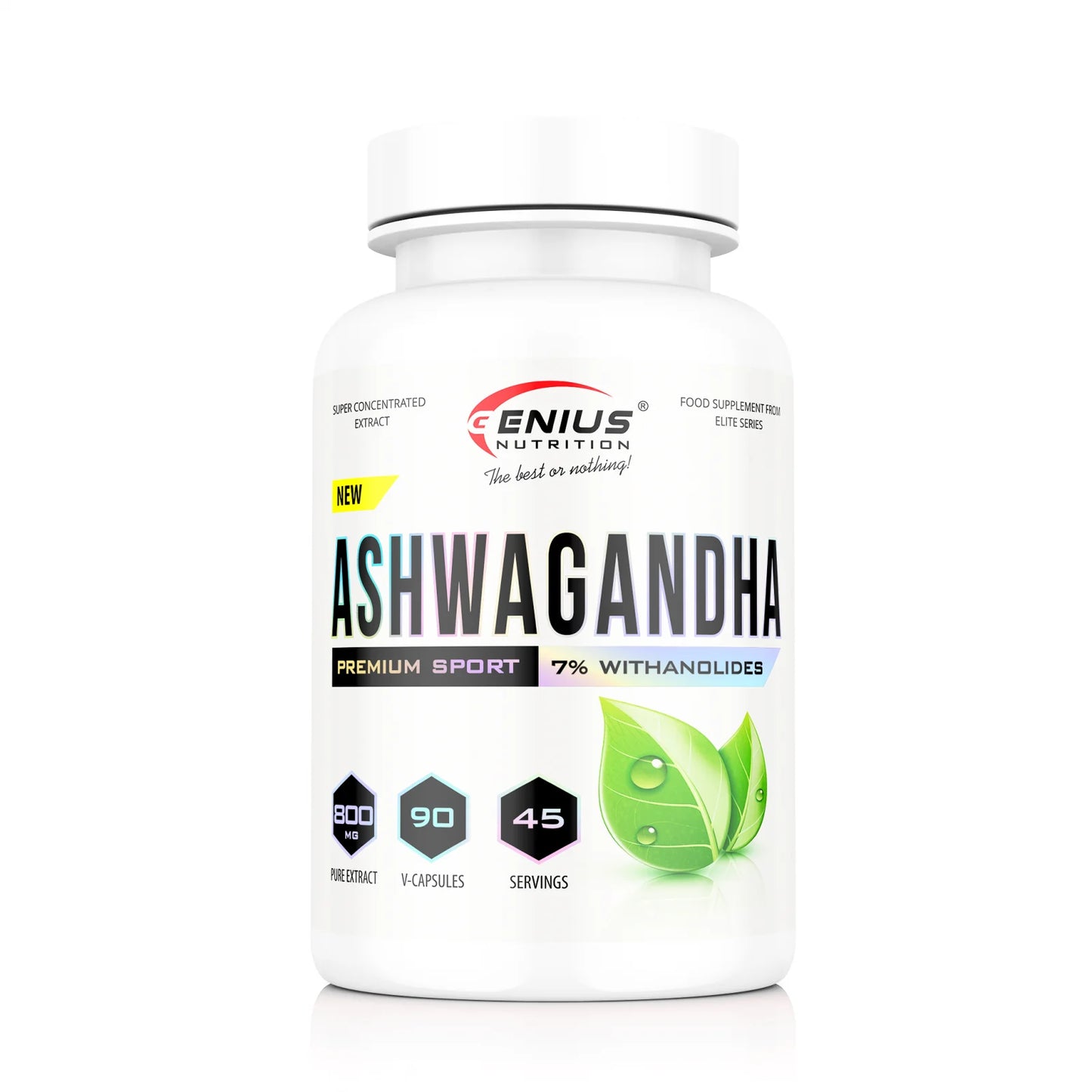 Genius Nutrition Ashwagandha, 90 Capsules 45 Servings